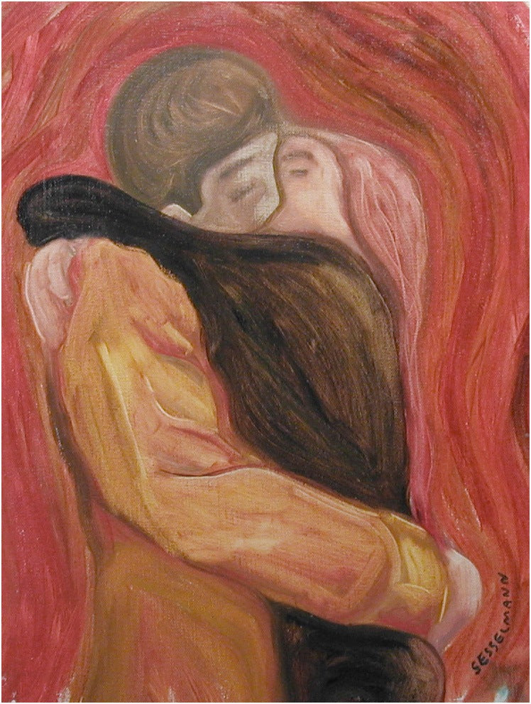 Original painting of The Kiss