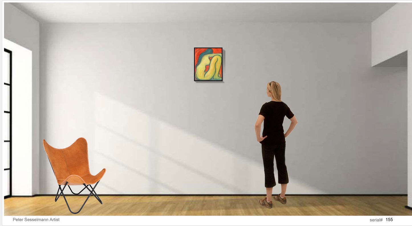 Yellow Figure Framed