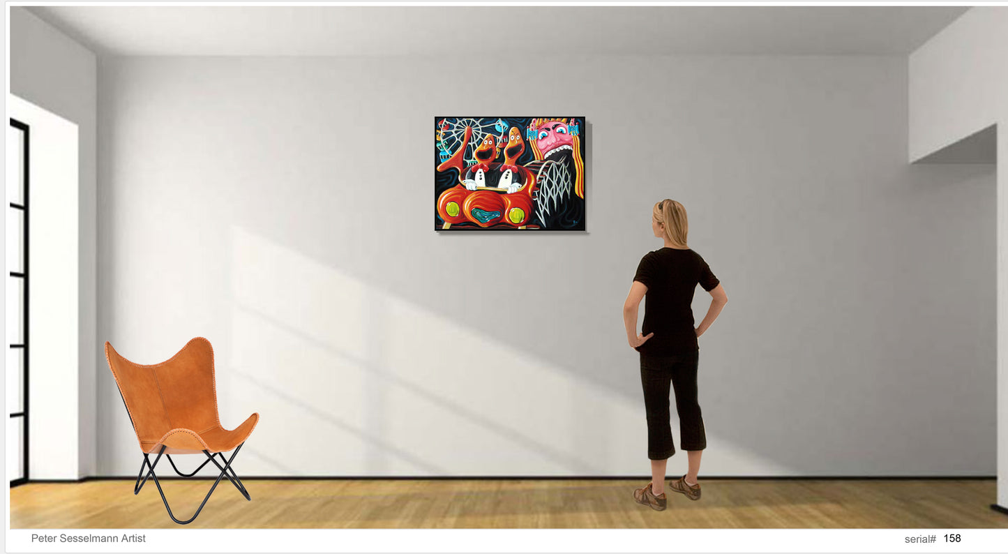 Luna park after dark Crooners in rollercoaster