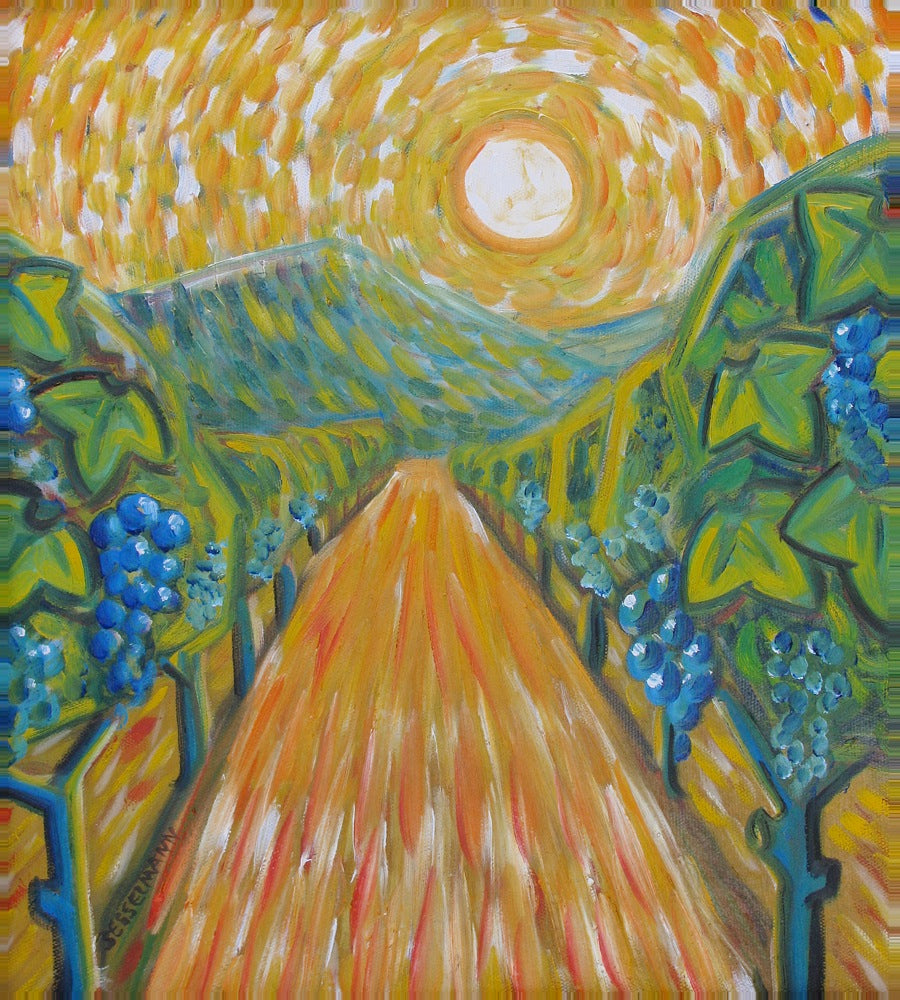 Original painting of Wine Vinyard