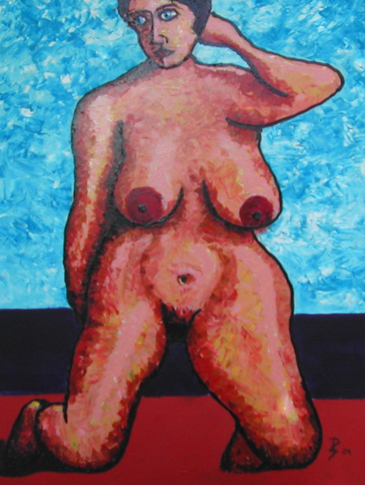 Original painting of Figure on the beach From life study