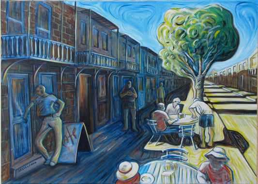 Original painting of Cafe at Morpeth