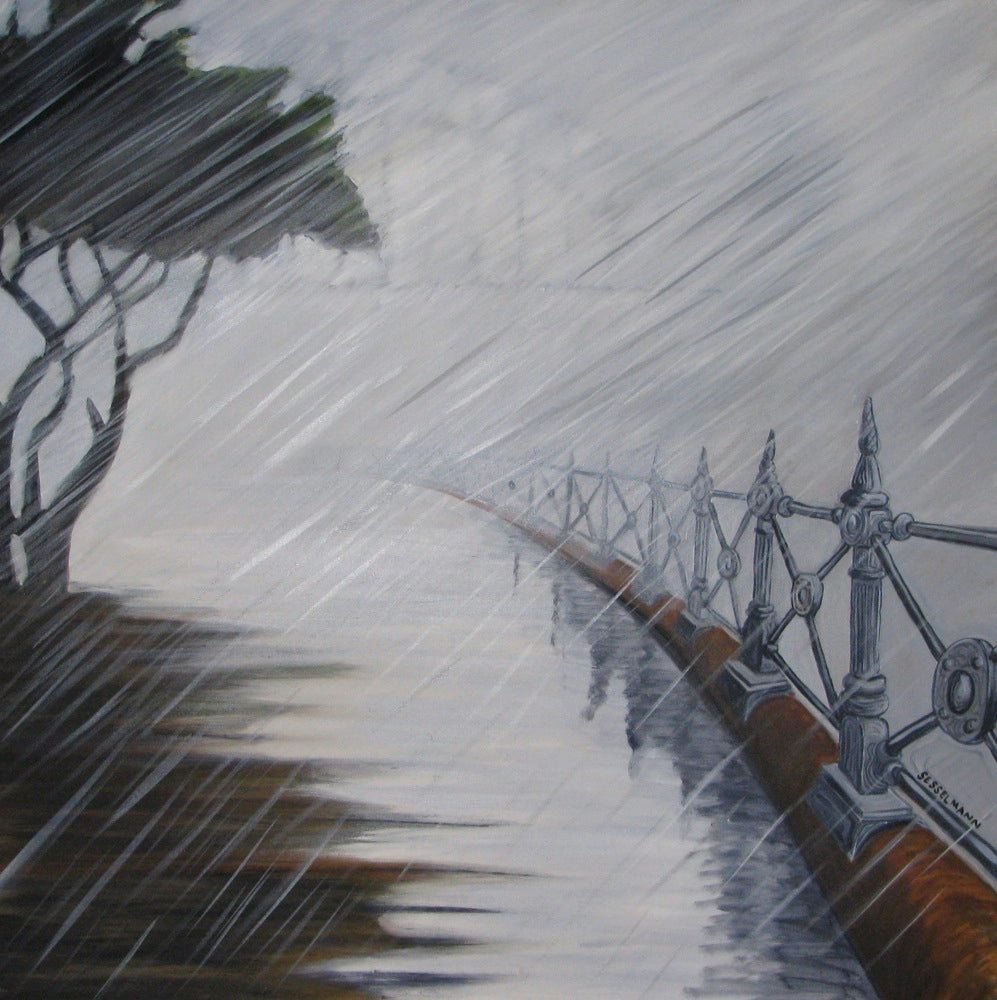 Original painting of Sydney in the rain