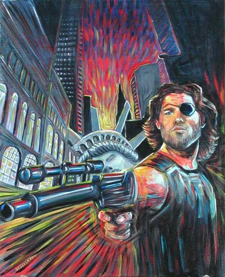 Original painting of Kurt Russel Escape from New York