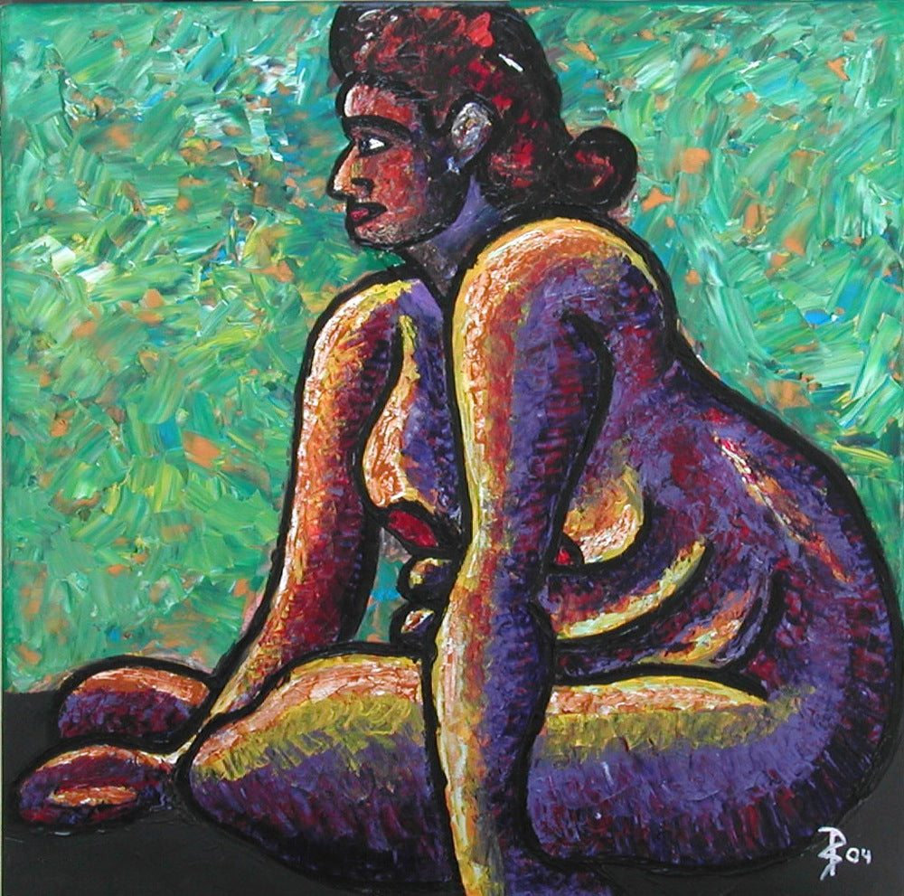 Original painting of Purple Figure