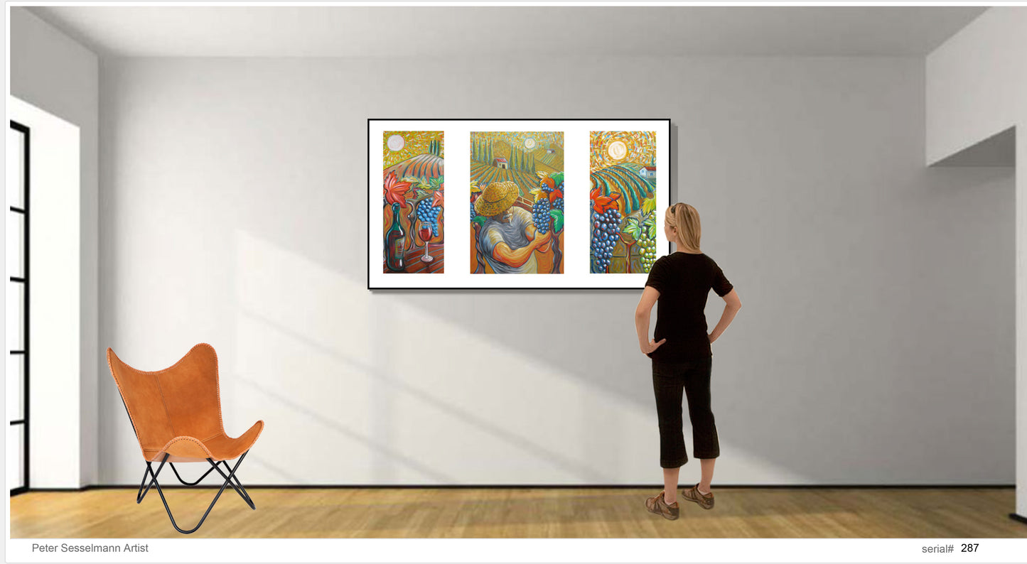 Vineyard harvest triptych #4