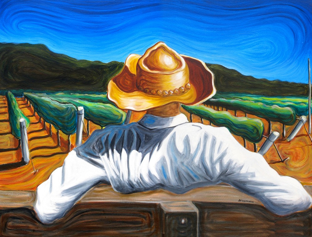 Original painting of Australian Vigneron