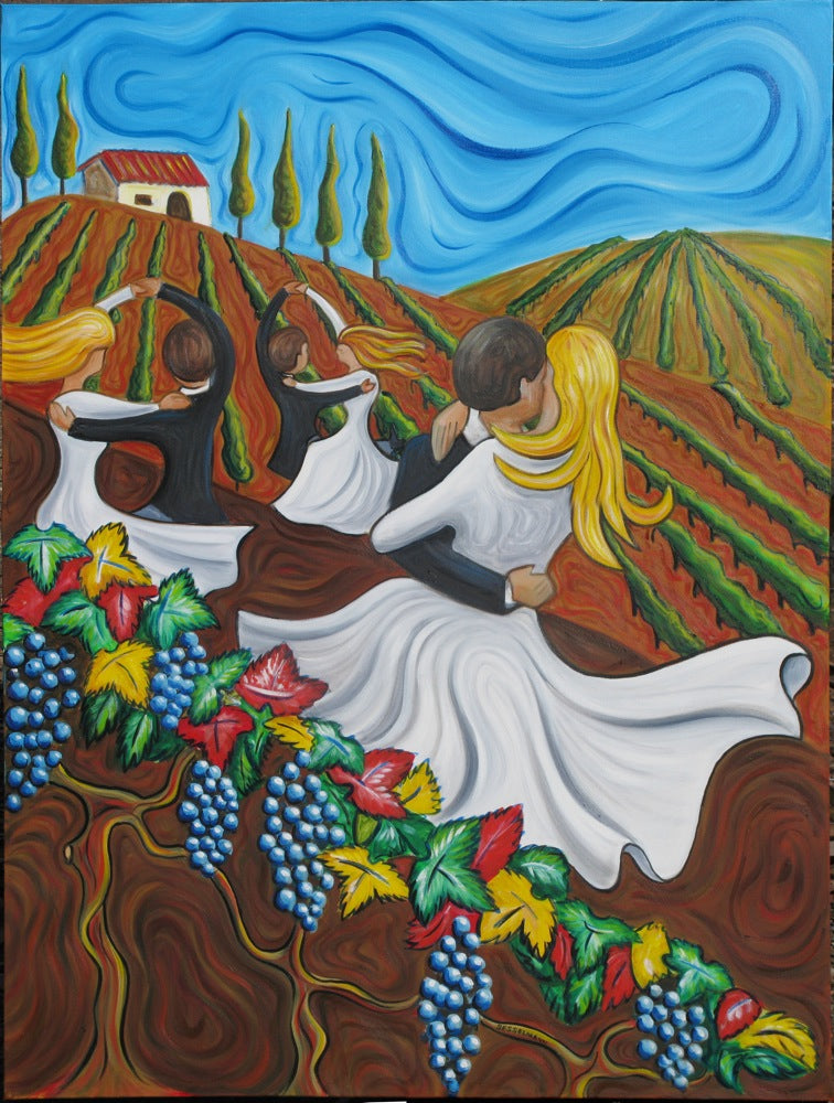 Original painting of Wedding dance in the Vines 2