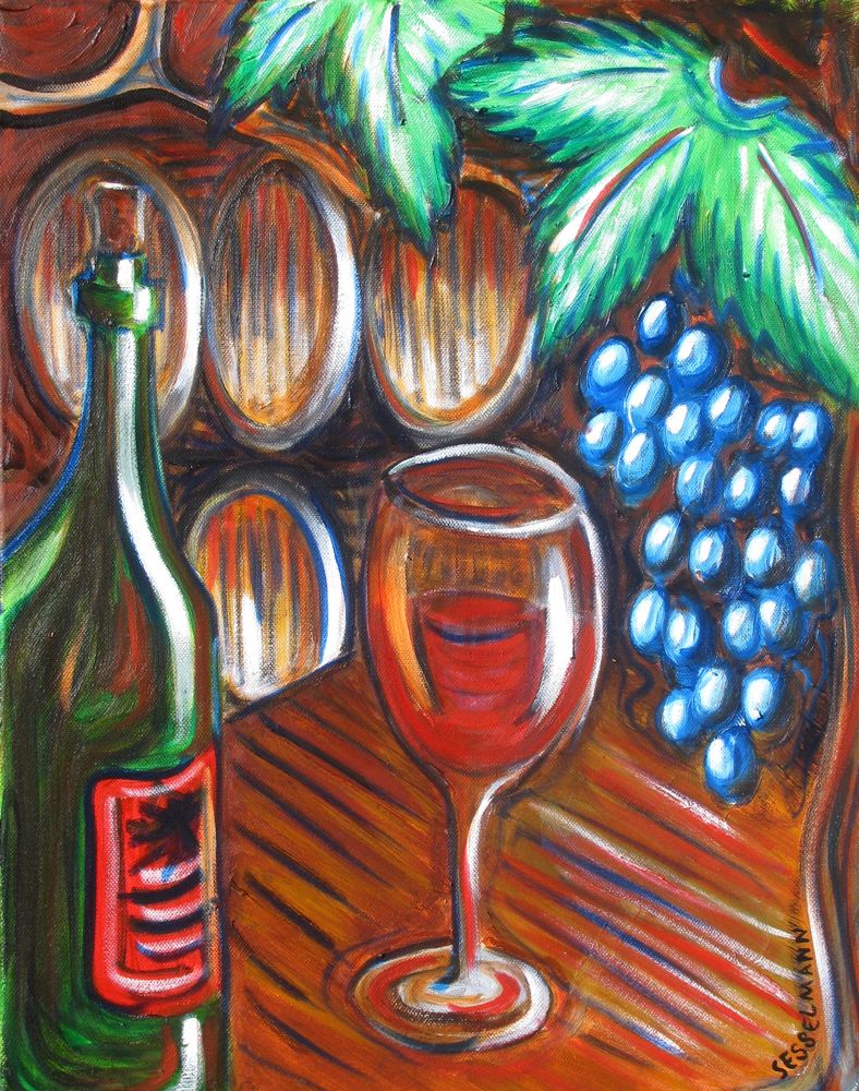 Original painting of Barrel room 4