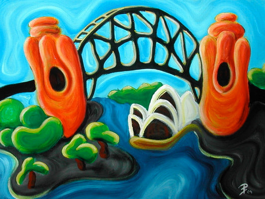 Original painting of Sydney harbour the scream #2