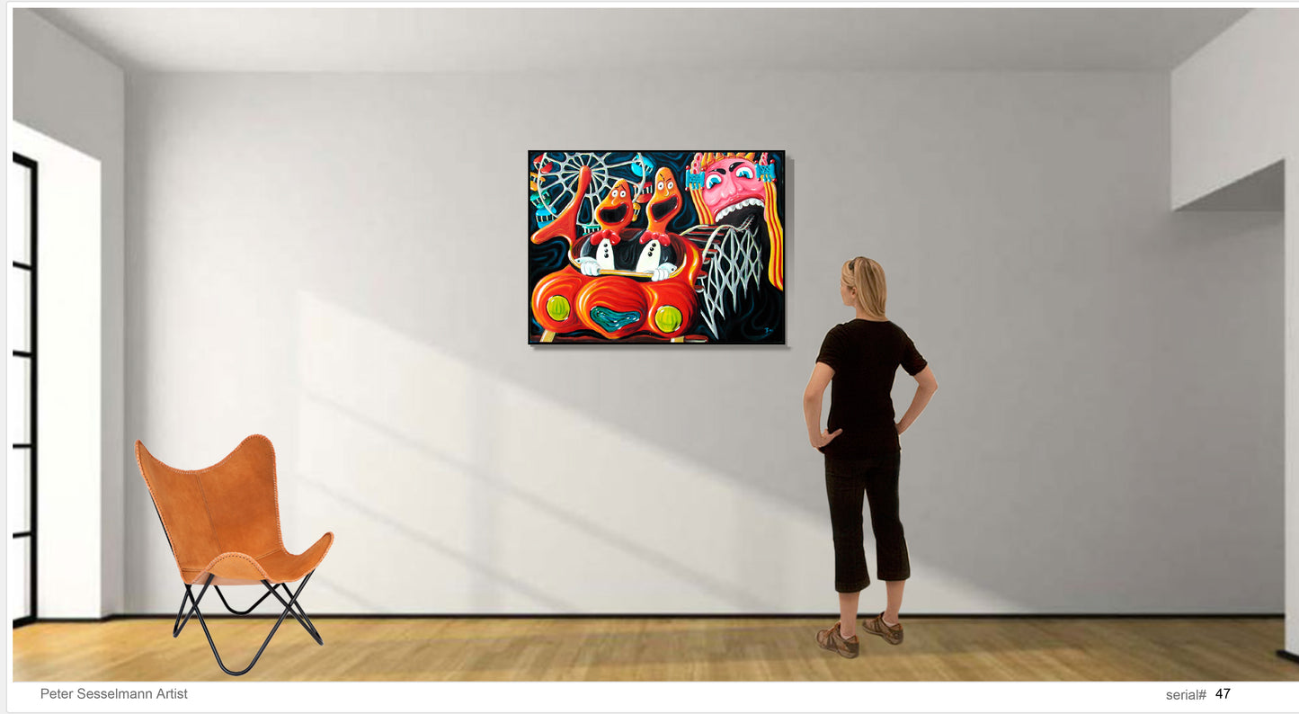 Luna park after dark Crooners in rollercoaster