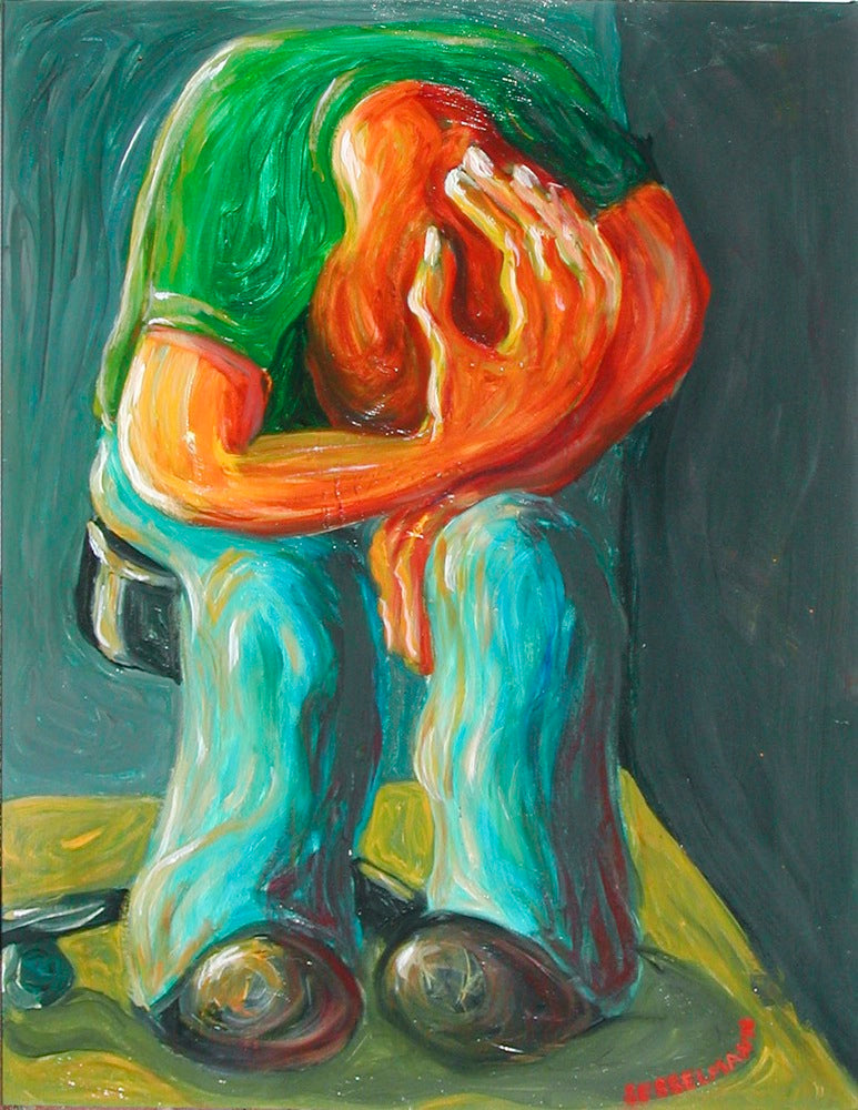 Original painting of Make it stop 1