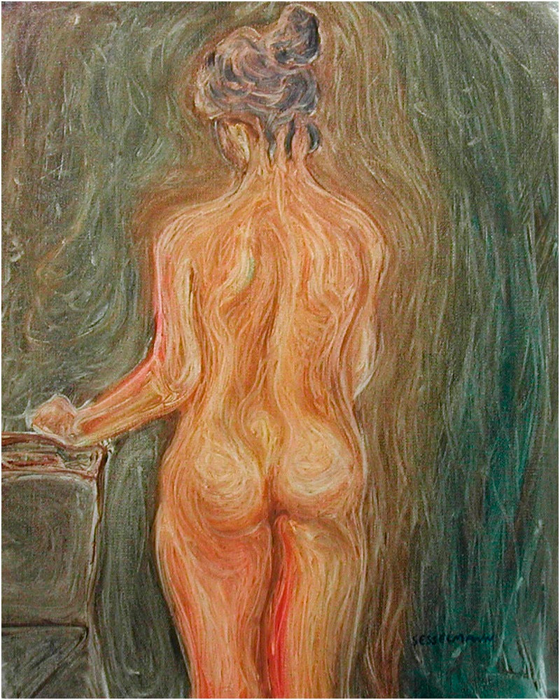 Original painting of Figure with chair
