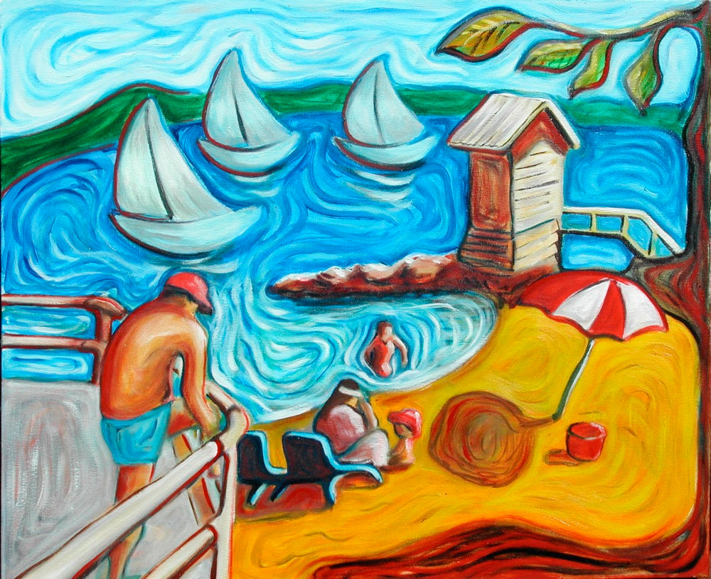Original painting of At the beach