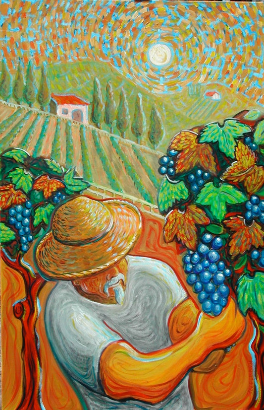 Original painting of Grape Harvest