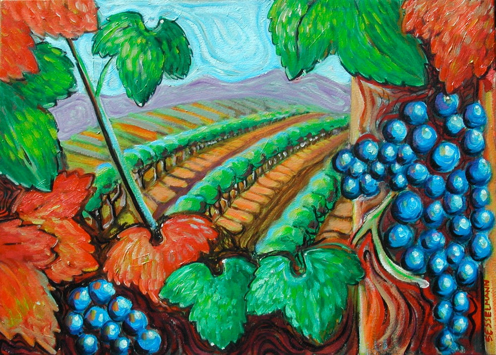 Original painting of Through the vines