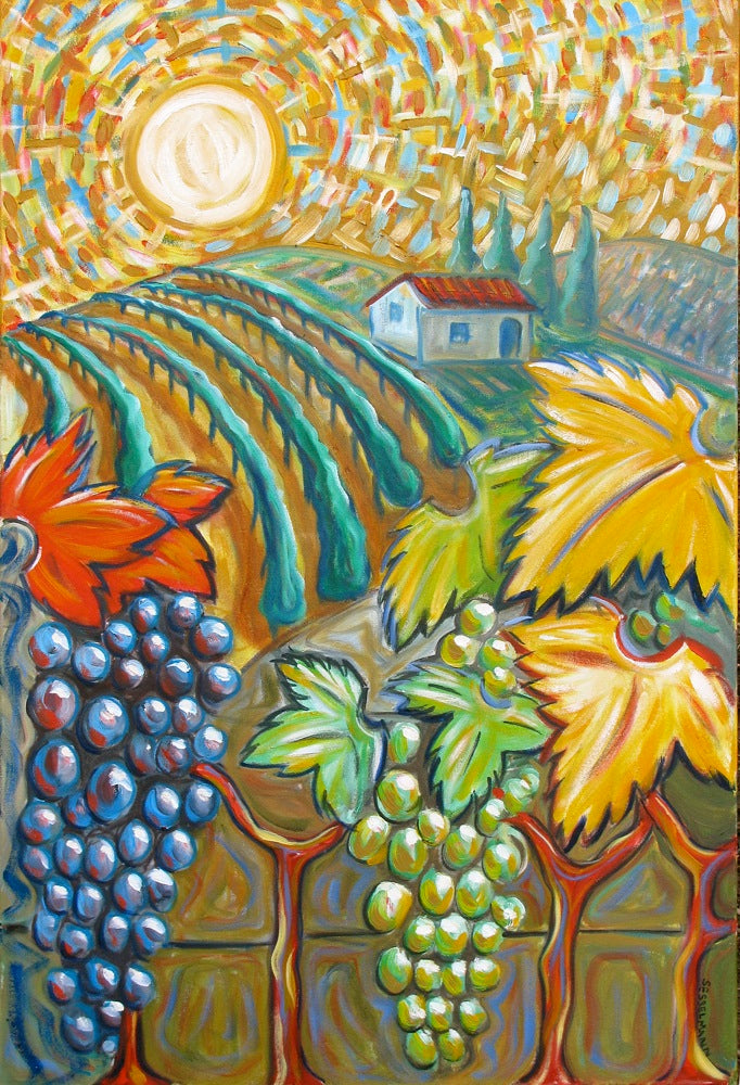 Original painting of Grape vines