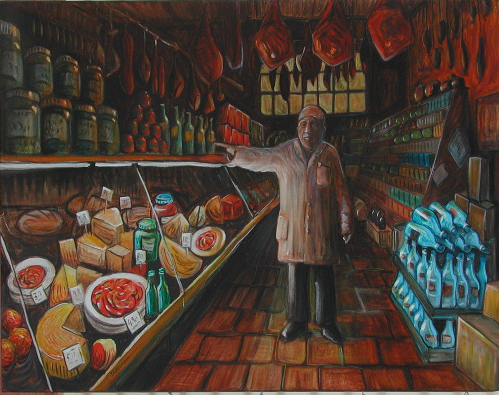 Original painting of The Cheese shop