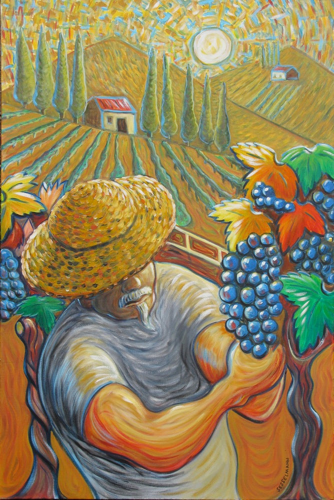 Original painting of Grape Harvest 2