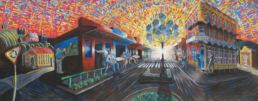 Original painting of Sunrise Mural