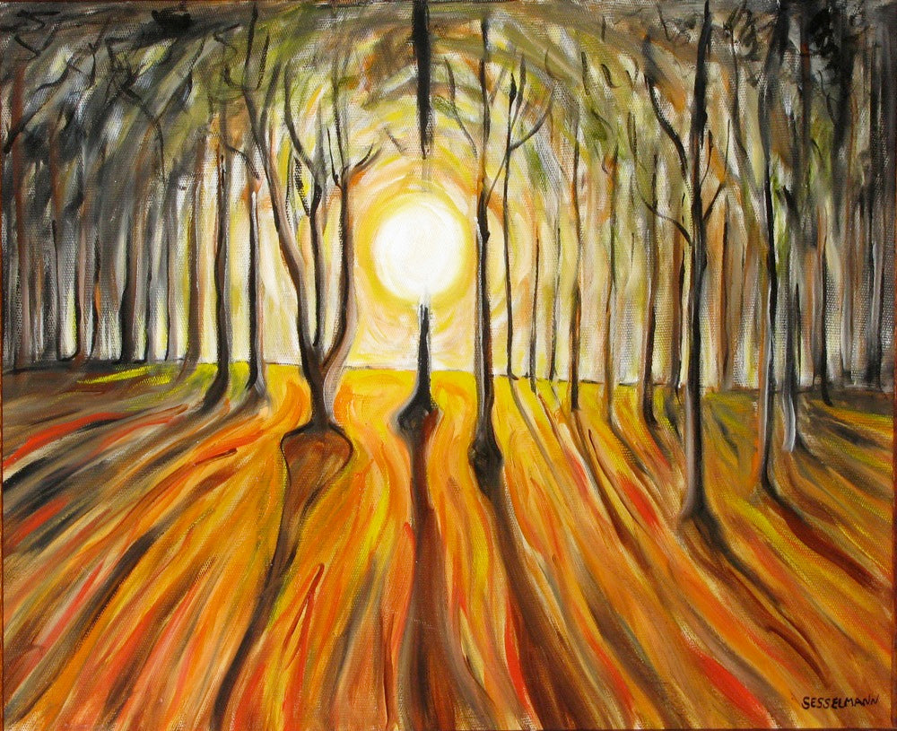 Original painting of Sunrise in Sawyers Gully 1