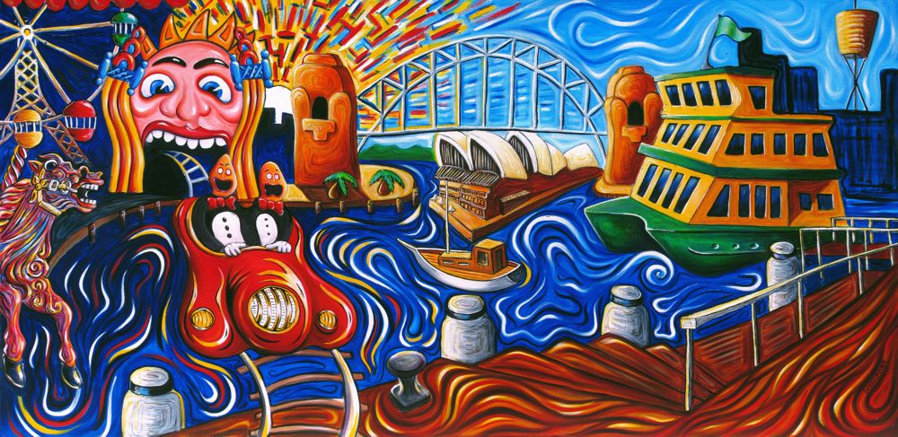 Original painting of Sydney and Luna park2