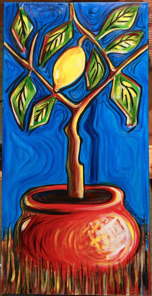 Original painting of lemon tree3