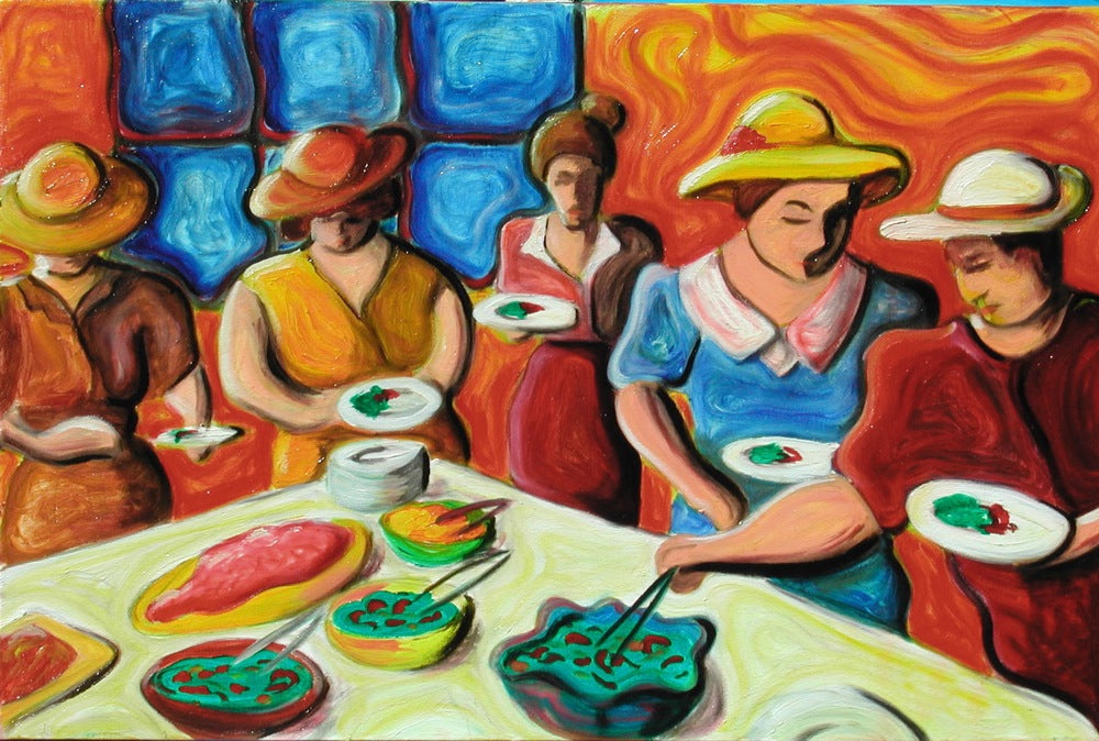 Original painting of Cupday  Lunch