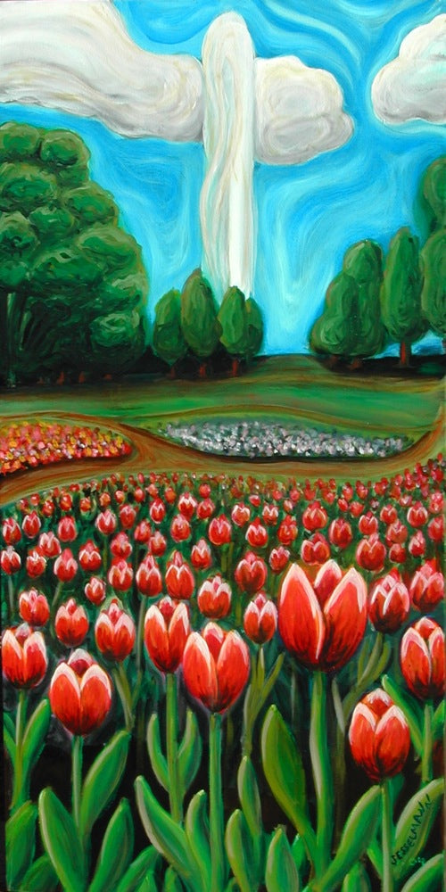 Original painting of The Floriade Canberra
