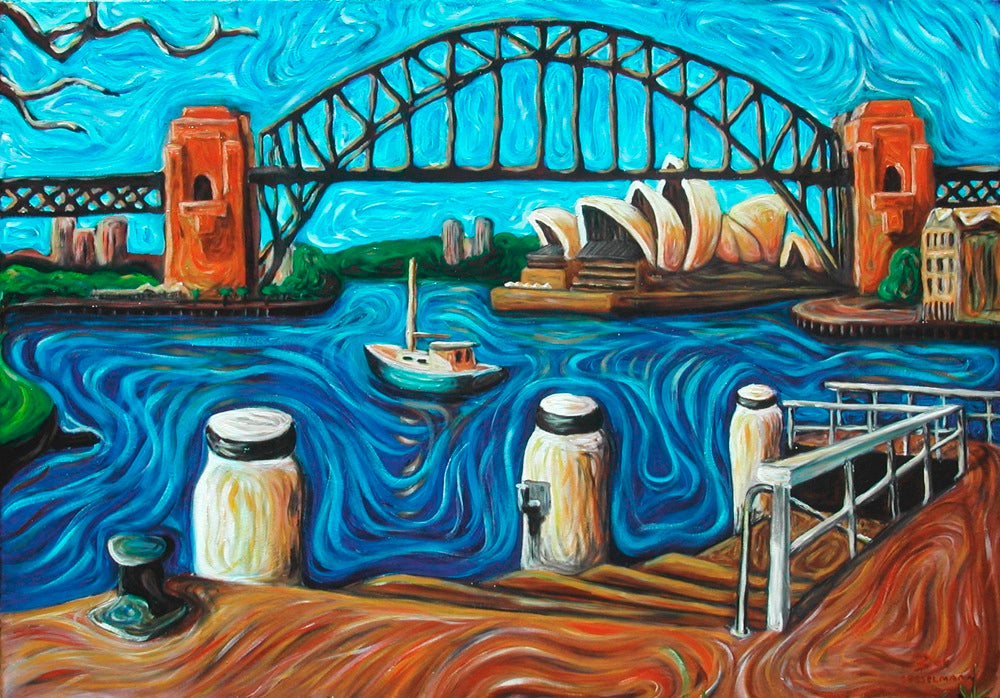 Original painting of Sydney from blues point