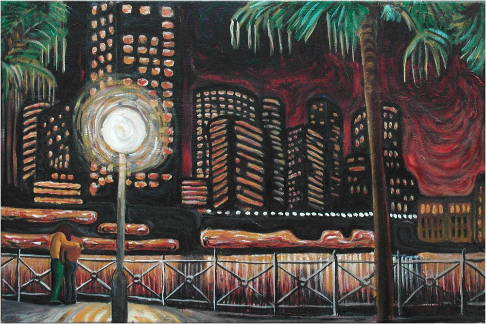Original painting of Love in the city