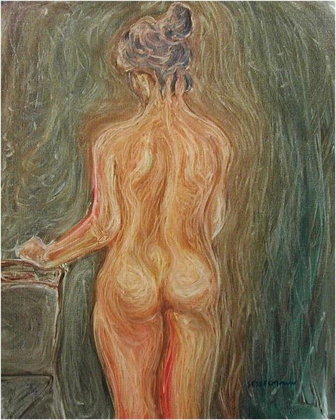 Figure with chair