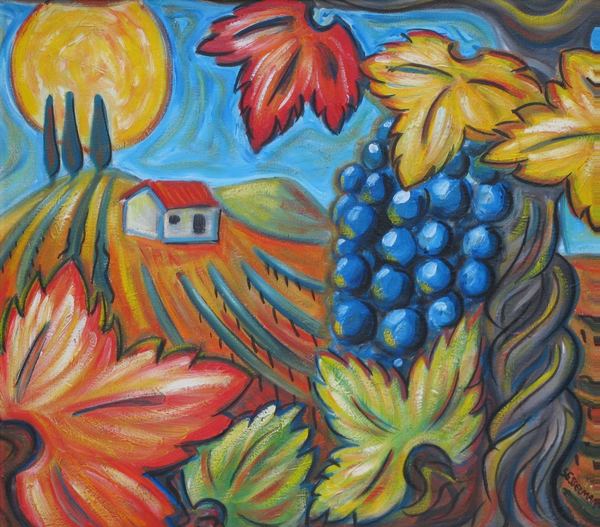 Sun over Vineyard
