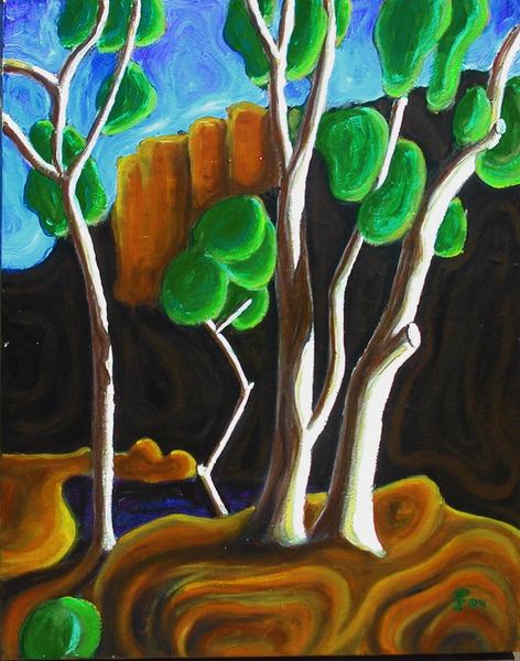 Ghost gums Outback Gum trees